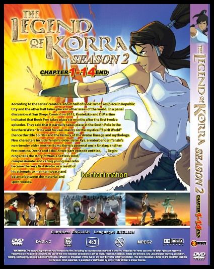 DVD Avatar The Legend of Korra Episode 1 - 14 End English Dubbed Season 2