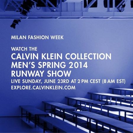 Calvin Klein Collection Menswear spring summer 2014 show livestreaming