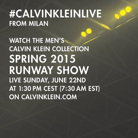Calvin Klein Collection Menswear spring summer 2015 show livestream