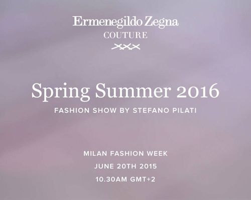 Ermenegildo Zegna Couture spring summer 20016 fashion show livestream