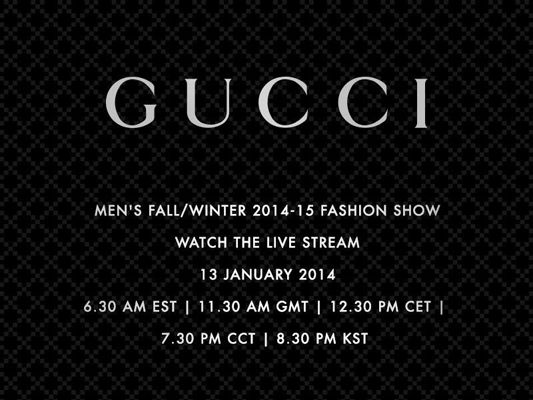 Gucci menswear fall winter 2014/15 livestream