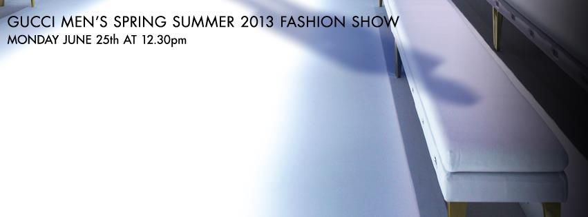 Gucci Menswear Spring Summer 2013 Fashion Show Livestream