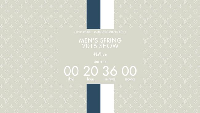 Louis Vuitton Menswear Spring Summer 2016 Show livestream