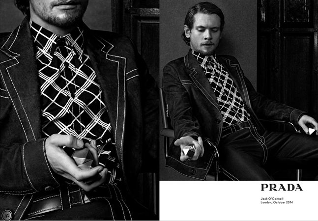 Jack O'Connell for Prada Menswear Spring Summer 2015 Campaign