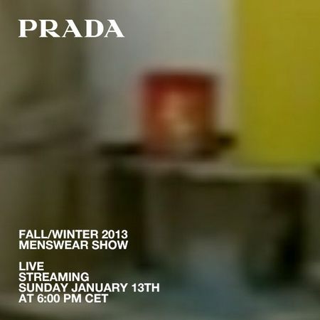 Prada Menswear fall winter 2013 livestream