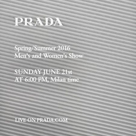 Prada Menswear Spring Summer 2016 Show livestream