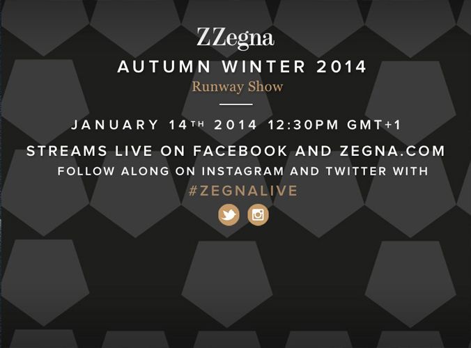 Z Zegna Fall Winter 2014/15 Show Livestream