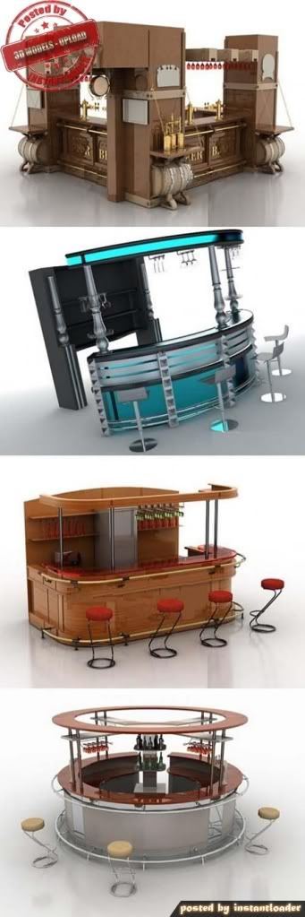 3d model of bar counters - 3D Models 3d model of bar counters - 3D Models