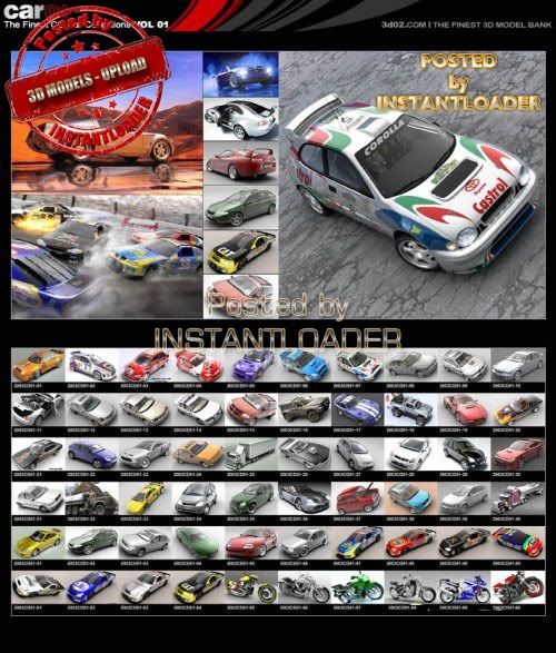 The Finest CG Cars Collections Vol 1 FULL 60 Cars - 3D Models