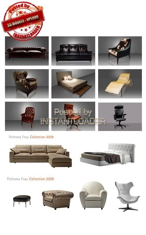 Poltrona Frau 3D Models Collection - 3D Models Poltrona Frau 3D Models Collection - 3D Models
