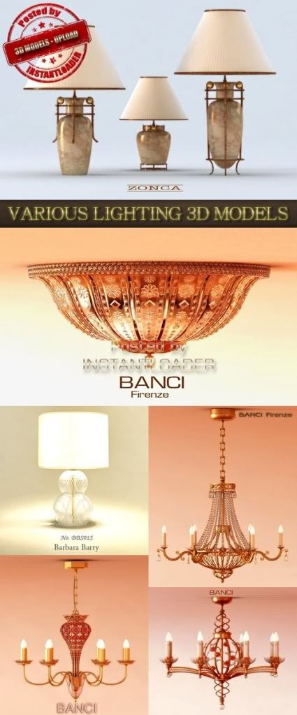 Various Lighting 3D Models - 3D Models Various Lighting 3D Models - 3D Models