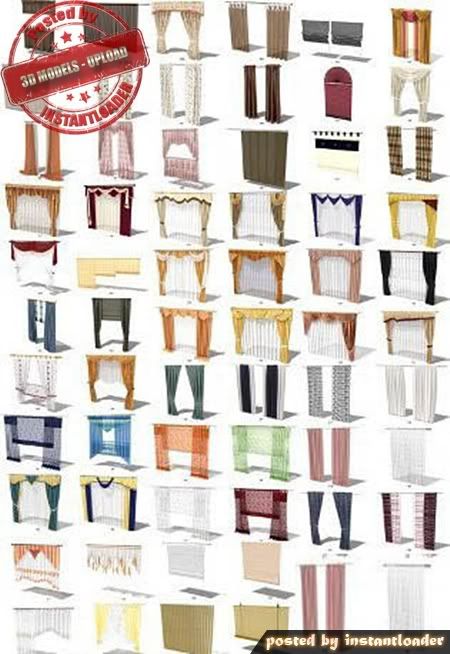 Curtains for Design House - 3D model - 3D Models