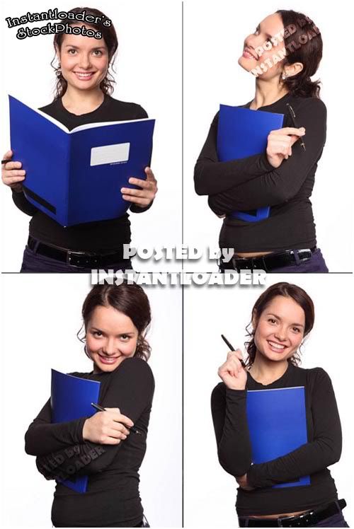 Girl & Notebook - StockPhotos Girl & Notebook - StockPhotos