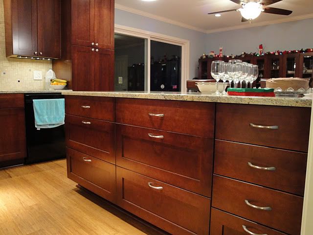 Where to place pulls on shaker drawer fronts