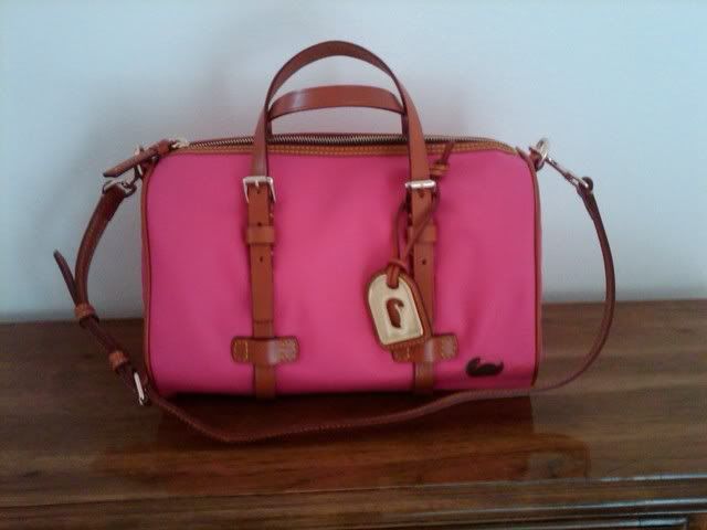 D&B fuchsia nylon Satchel