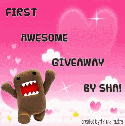 First Awesome Giveaway By Sha