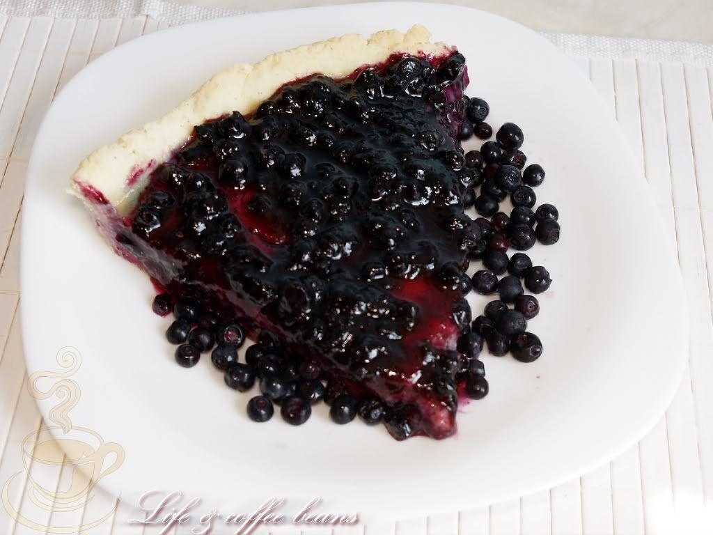 Tarta cu afine si crema de vanilie/Blueberries and vanilla cream tart
