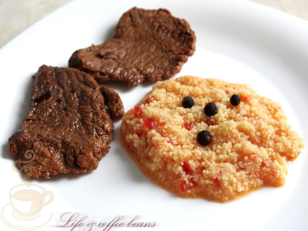 Carne de vita cu ienibahar si couscous/Beef with allspice and couscous