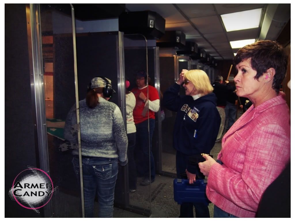 Polite Ladies wait their turn to shoot