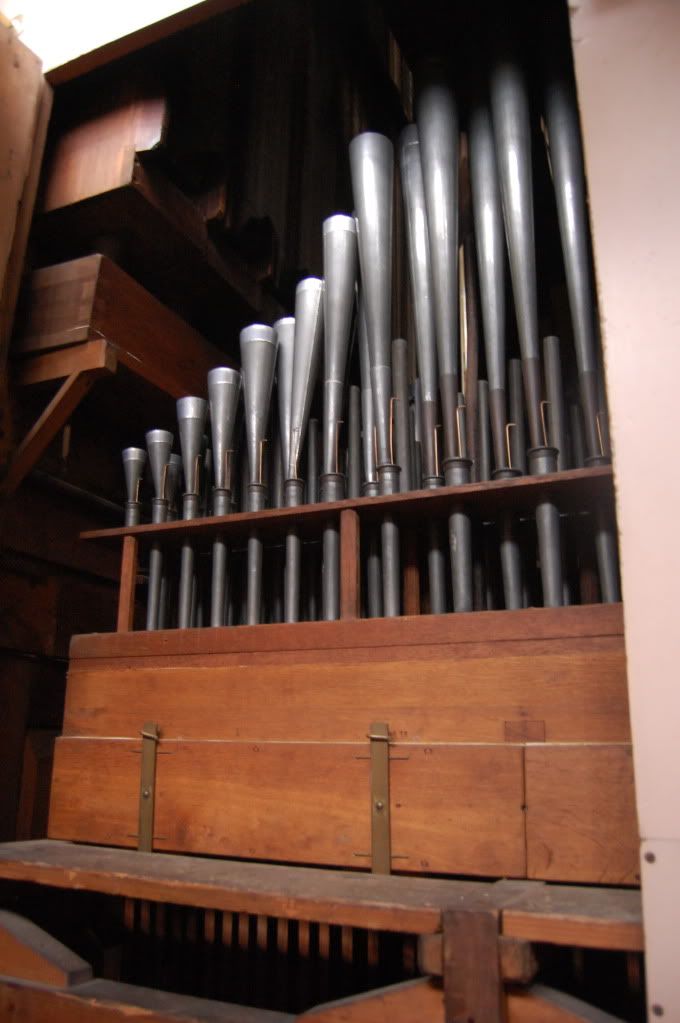 Een detail van het orgel