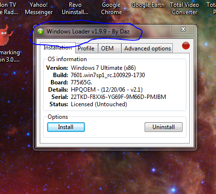 Windows 7 Loader 2.0.9 (32 64 bit) by DAZ