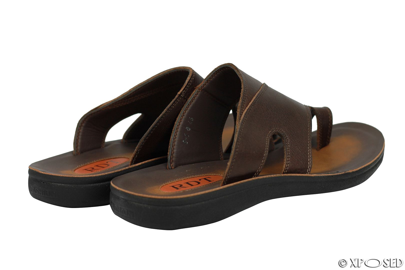Mens Leather Black Brown Big Size Toe Grip Holiday Sandals Pool Thong