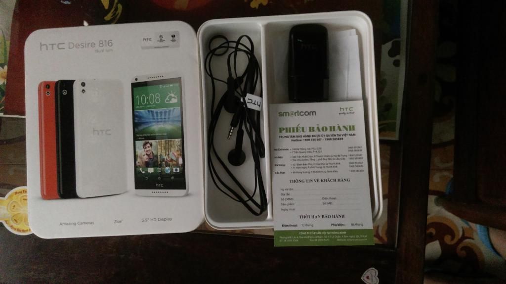 Q1- Bán HTC Desire 816 fullbox chính hãng màu đen bh 12 tháng giá mềm!