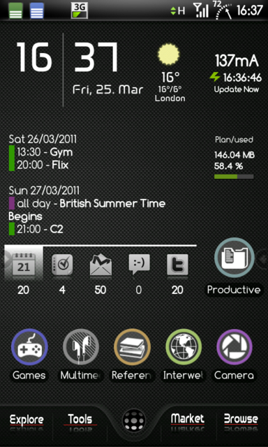 App: [Updated] Transparent Current Widget v0… | HD2 Android