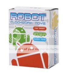 Mini Wind Up Google Android Walking Robot Toy   Black  