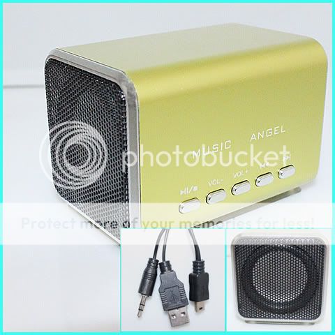 LOT 5PCS 3.5mm USB Audio Sound Box Speaker Music Angel GB V204