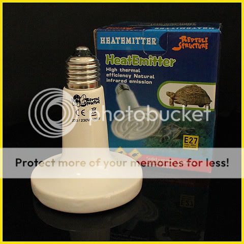 220 230V 100W Ceramic Emitter Heated Pet Appliances Reptile Heat Lamp Light RL