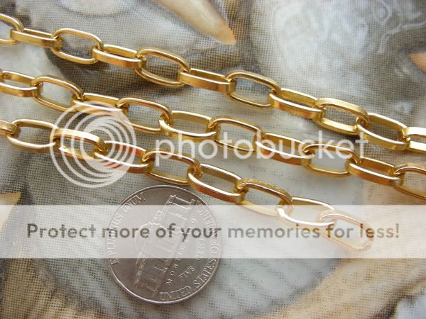   Gold Plated Aluminum Link Chain 11.1x5.9mm Findings ac011 PICK  