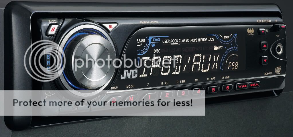 JVC Arsenal KD APD58 CD/ In Dash Receiver *Display*  