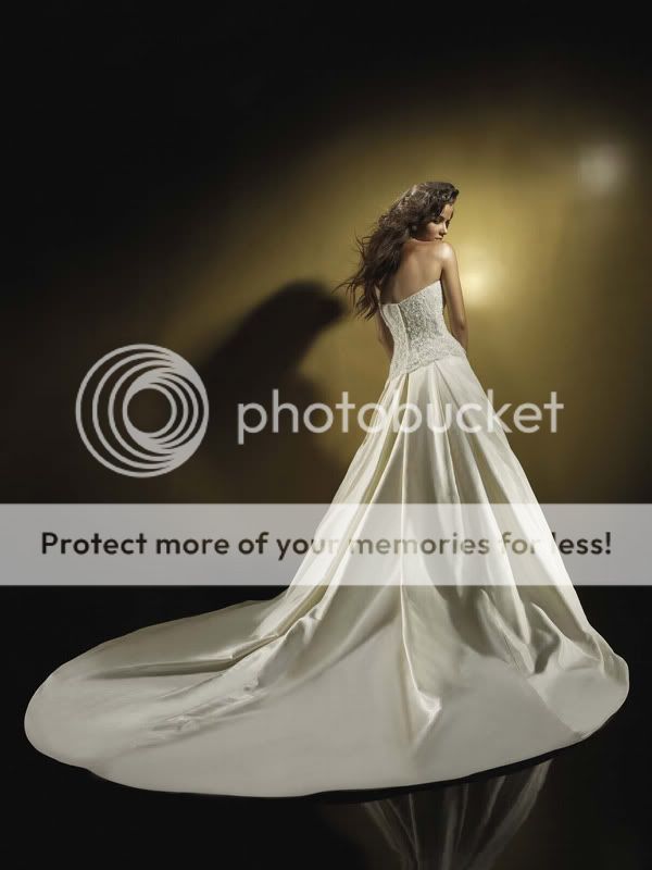 New Hot Gorgeous A line Strapless White Wedding Dress Bridal Gown Size 