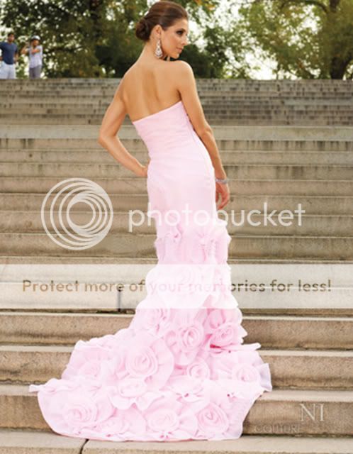 Hot Sale Pink Sleeveless Organza Prom Dress Flower Skirt Formal Gowns Party Ball