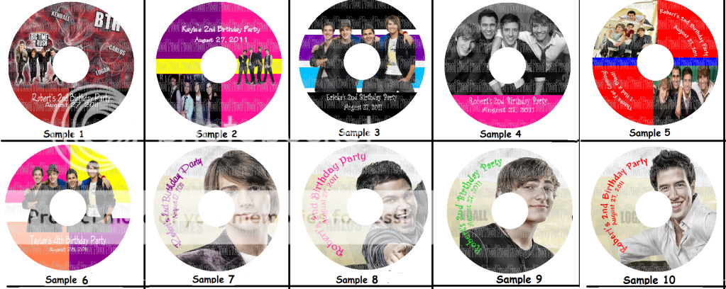 Big Time Rush Favors (set of 10)  