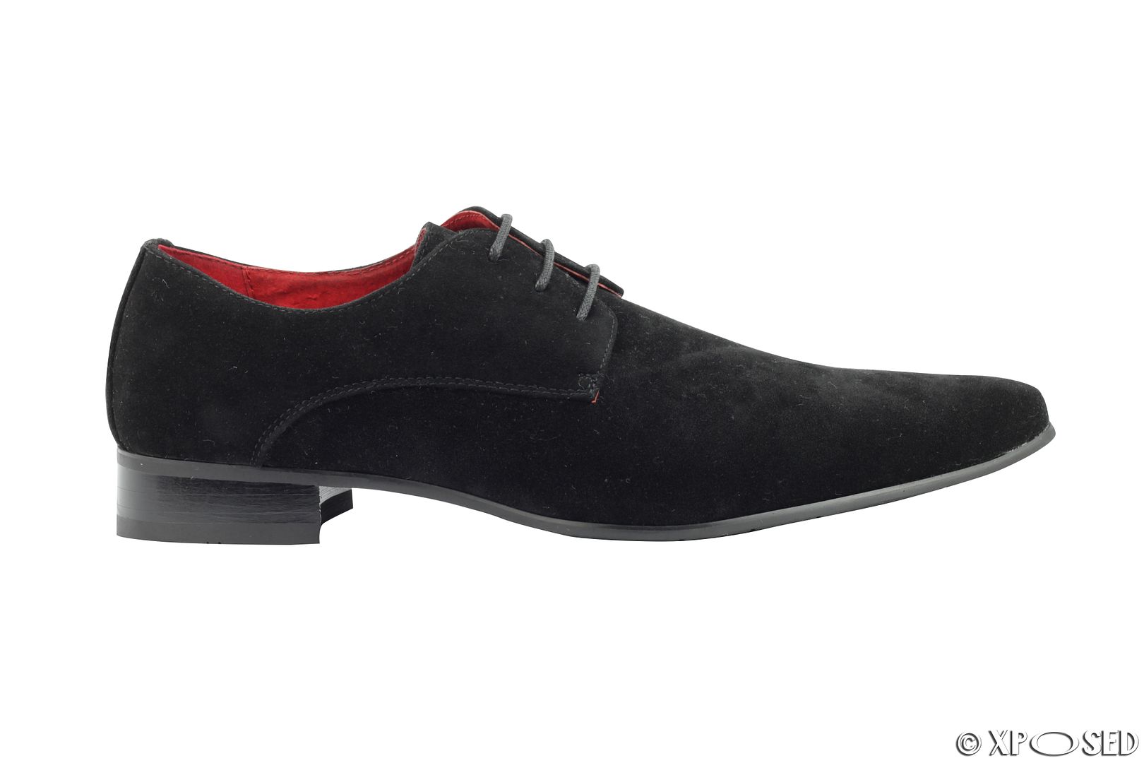 Men’s Faux Suede Leather Pointy Derby Lace up Smart Casual Evening ...