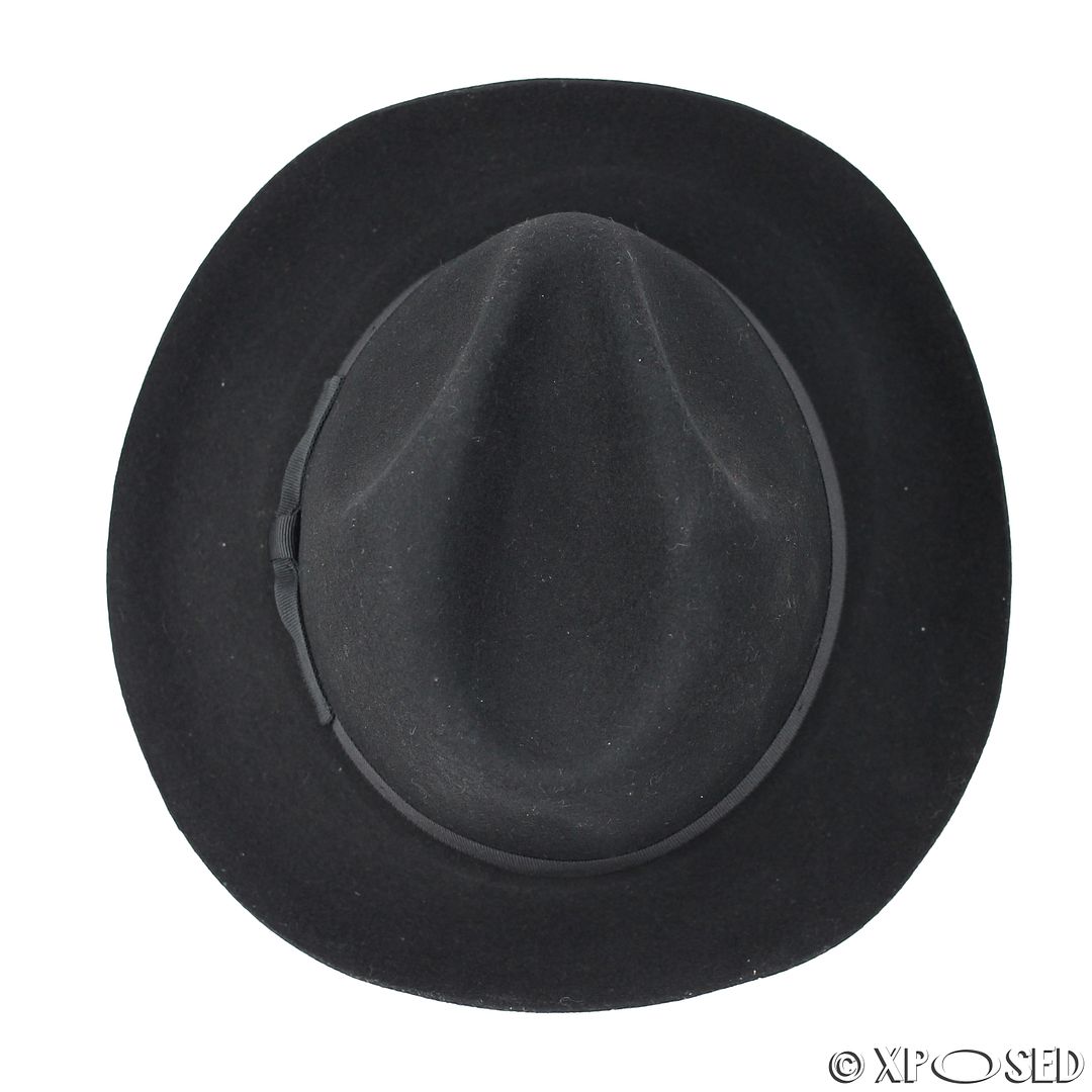 Men 100% Felt Wool Gladwin Bond Snap Brim Sweatband Fedora Hand Made Vintage Hat 