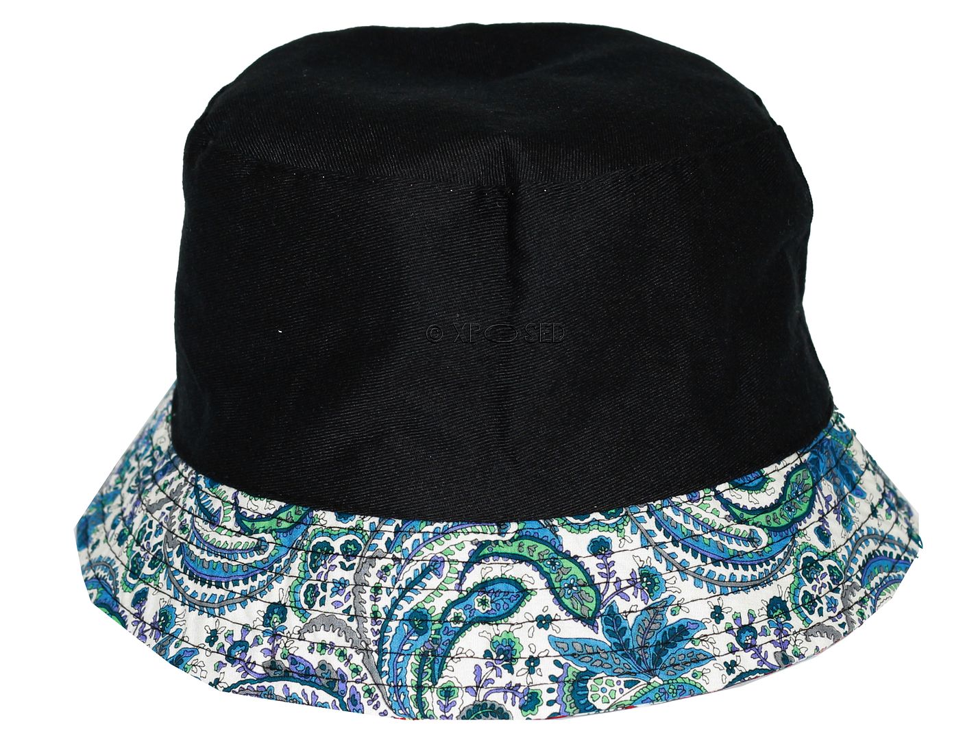 Mens Womens Reversible Paisley Bucket Hat Sun Summer Beach Festival Fishing Cap