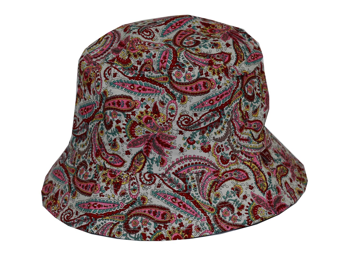Mens Womens Reversible Paisley Bucket Hat Sun Summer Beach Festival Fishing Cap