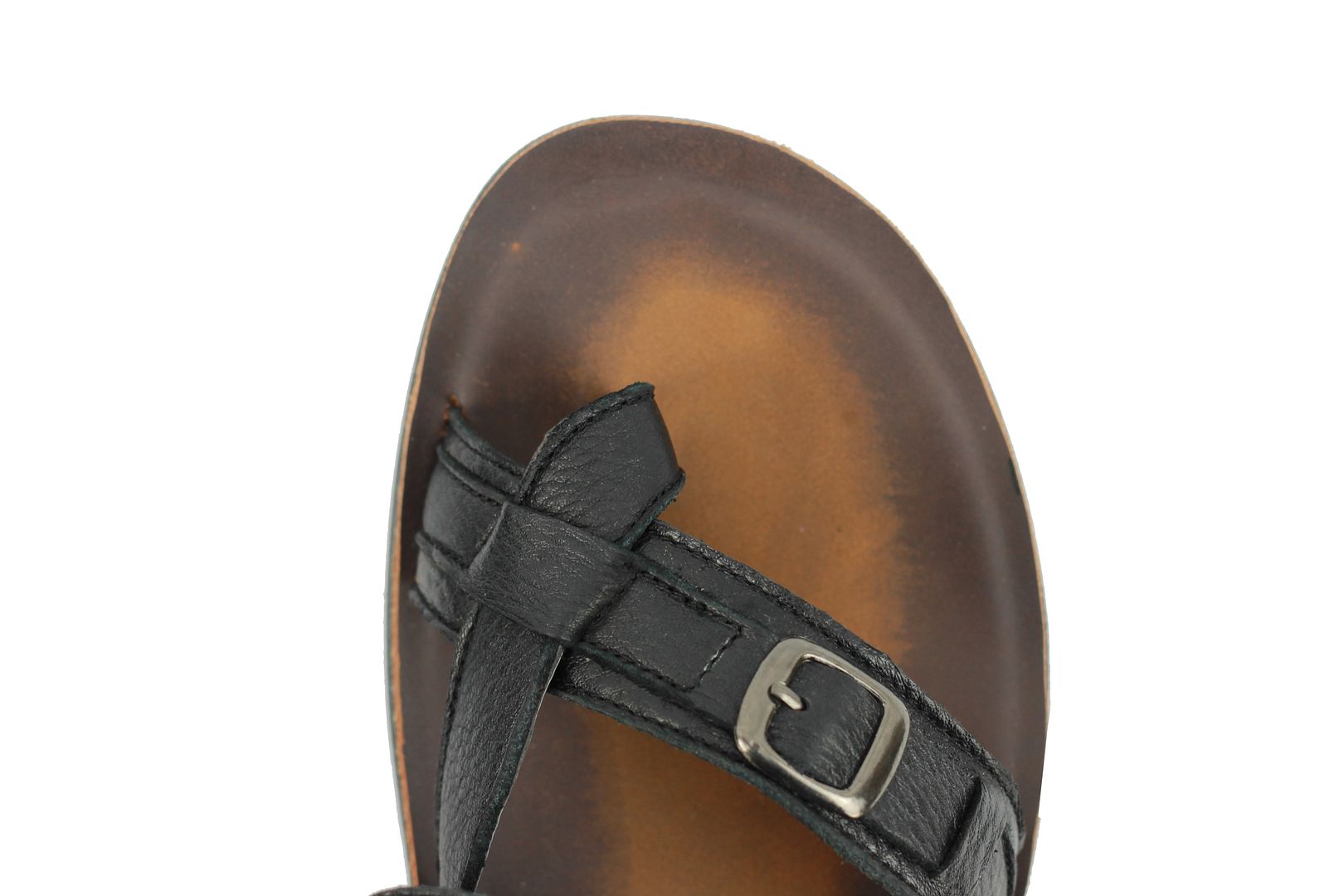 Mens Leather Black Big Size Toe Grip Thong Sandals Summer Slip on ...