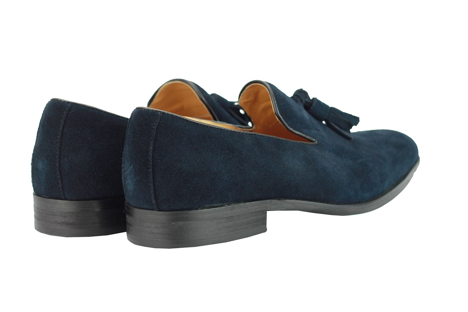 Mens Real Suede Leather Blue Green Black Slip on Tassel Loafer Vintage Shoes | eBay